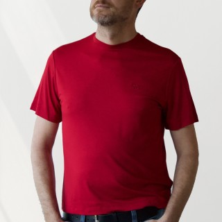 T-Shirt uomo Orange. Colore Rubino. Ecologica e biodegradabile