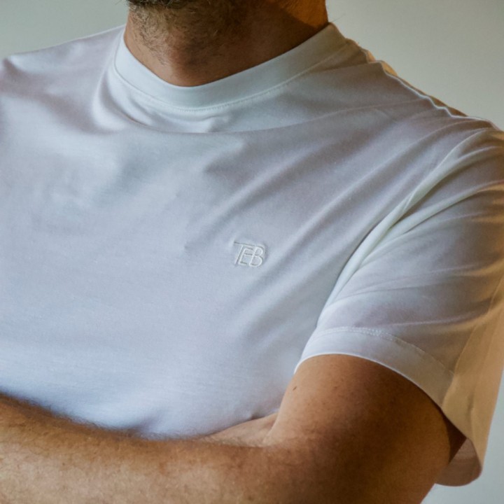 Algae men's T-shirt. Colours white, natural, black, blue and dove grey. . Eco-friendly and organic