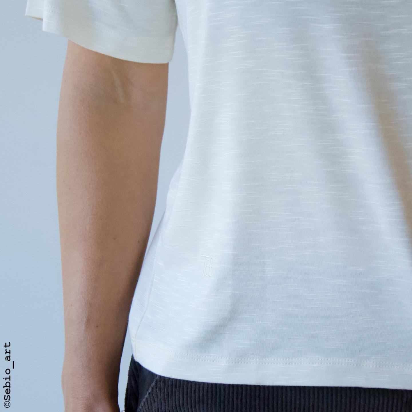 T-Shirt donna Bamboo F. Colore naturale. Manica corta
