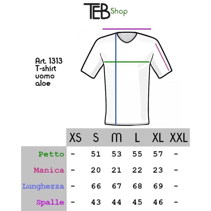 T-Shirt uomo Aloe. Color cocco. Manica corta