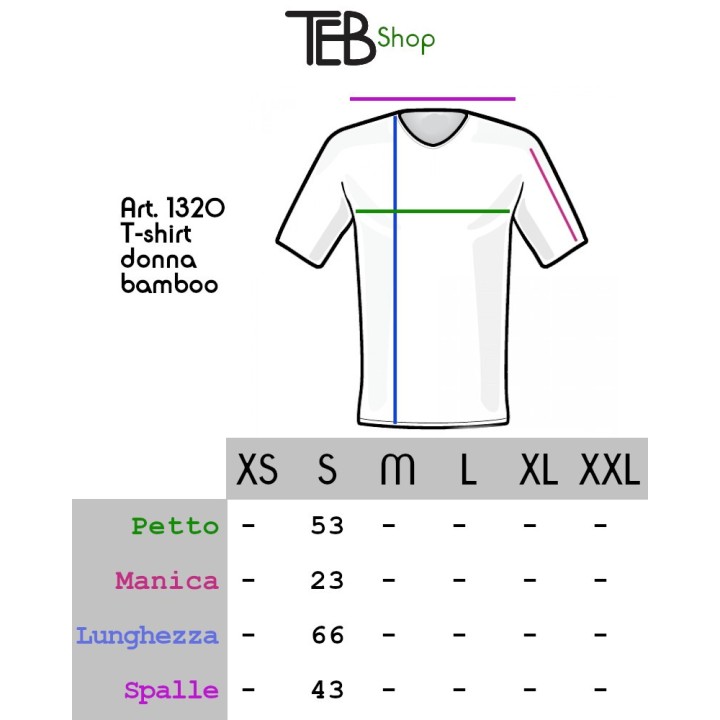 T-Shirt donna Bamboo. Colore verde
